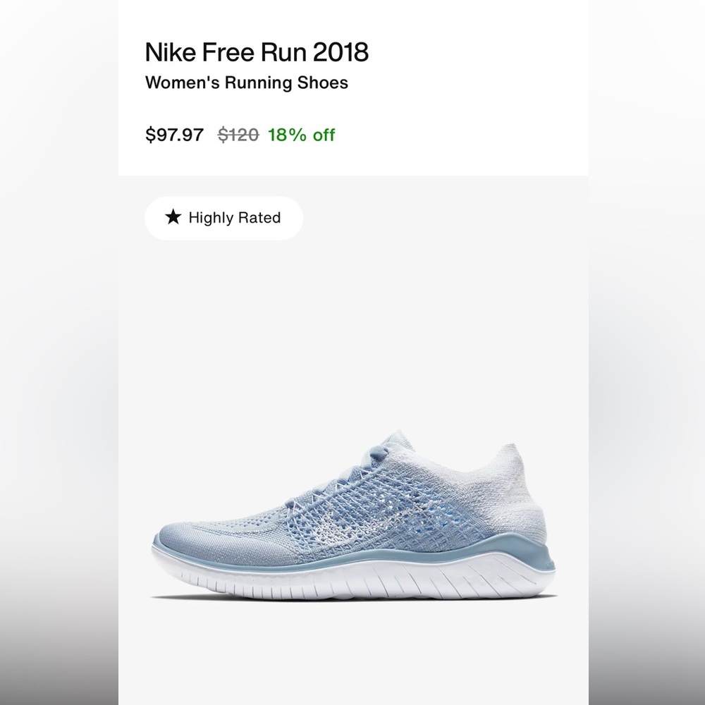 Nike Free RN 2018 Women's Running Shoes.